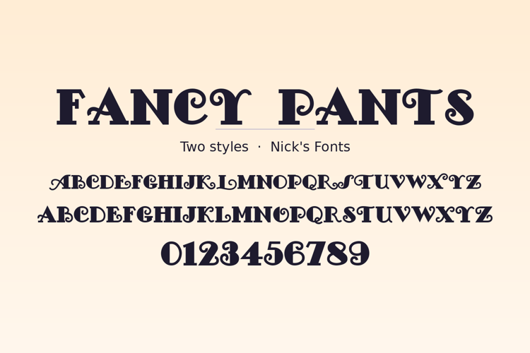 Preview of Fancy Pants Font