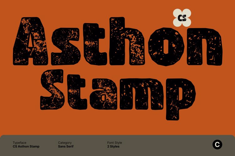 Preview of CS Asthon Stamp Font