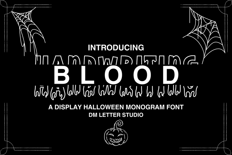 Handwriting Blood Monogram Font