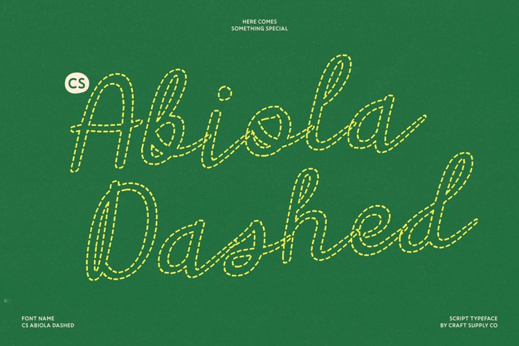 Preview of CS Abiola Dashed Font