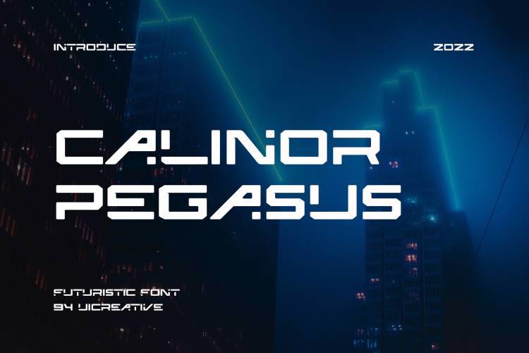 Preview of Calinor Pegasus Bold Modern Space Font