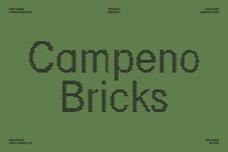 Preview of Campeno Bricks Font