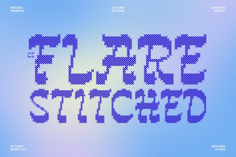 Preview of CS Flare Stitched Font