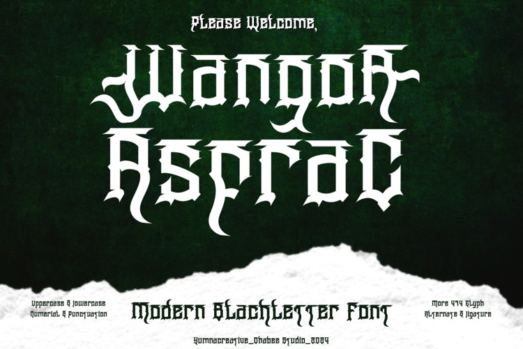 Wangor Asfrac Font