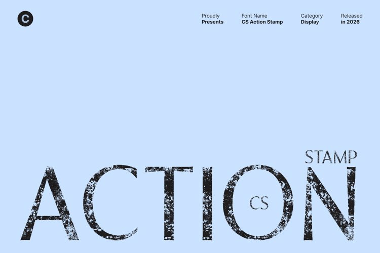 Preview of CS Action Stamp Font