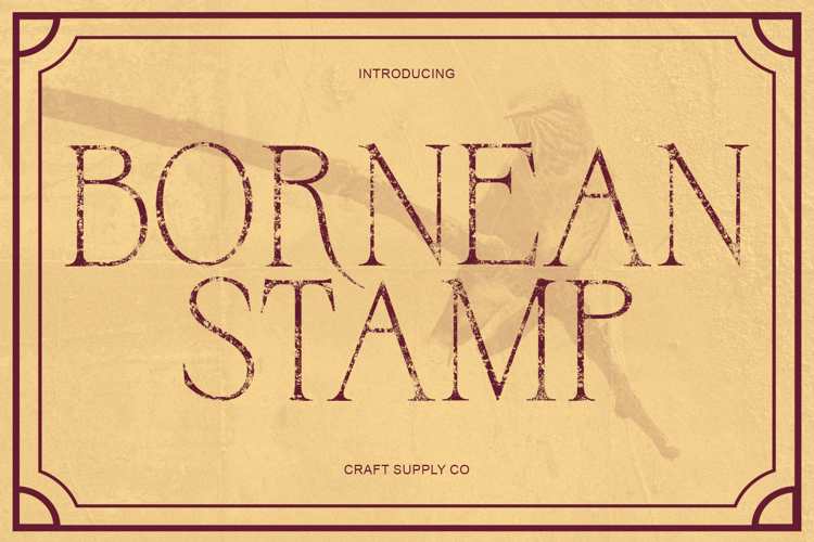Preview of Bornean Stamp Font