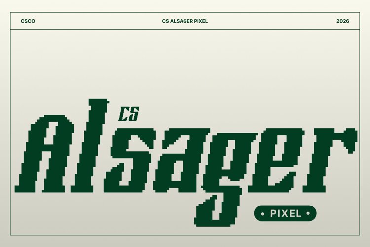 Preview of CS Alsager Pixel Font