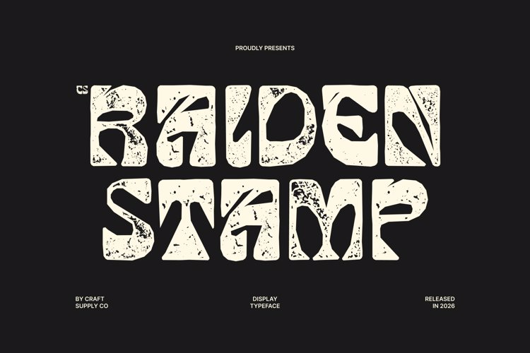 Preview of CS Raiden Stamp Font