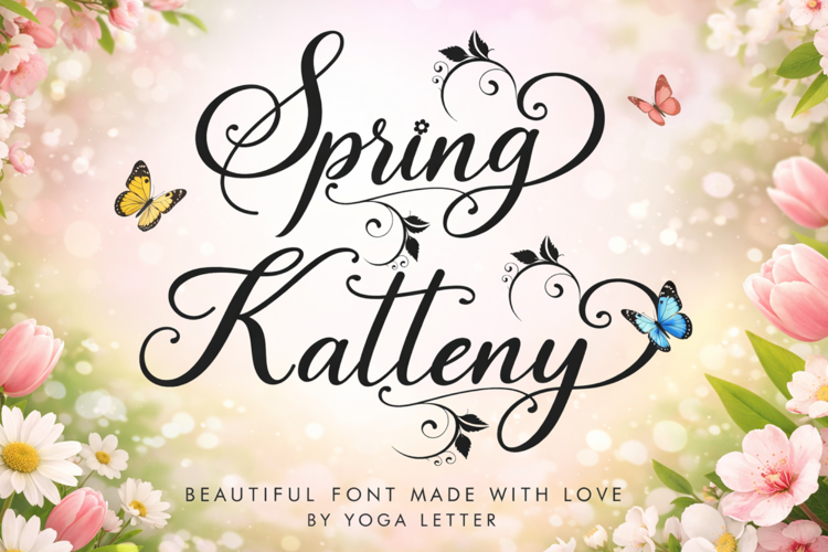 Preview of Spring Katteny Font