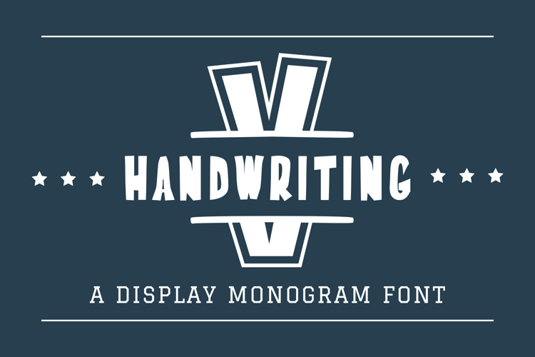 Handwriting Varsity Monogram Font