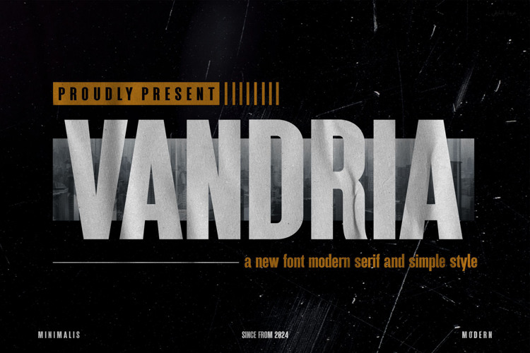Preview of VANDRIA Font