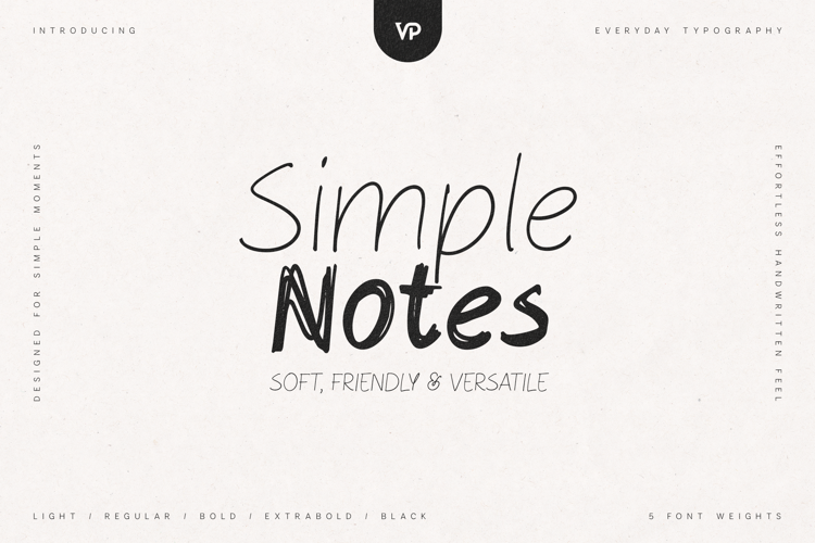 Preview of Simple Notes Font
