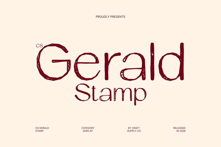 Preview of CS Gerald Stamp Font