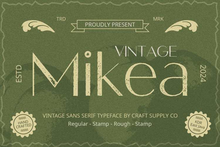 Mikea Vintage Stamp Font