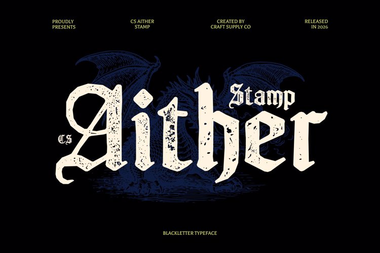 Preview of CS Aither Stamp Font