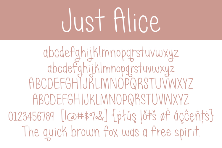Just Alice Font