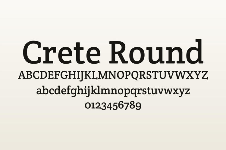 Preview of Crete Round Font