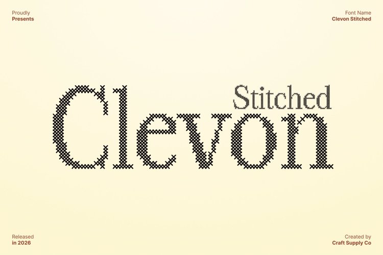 Preview of Clevon Stitched Font
