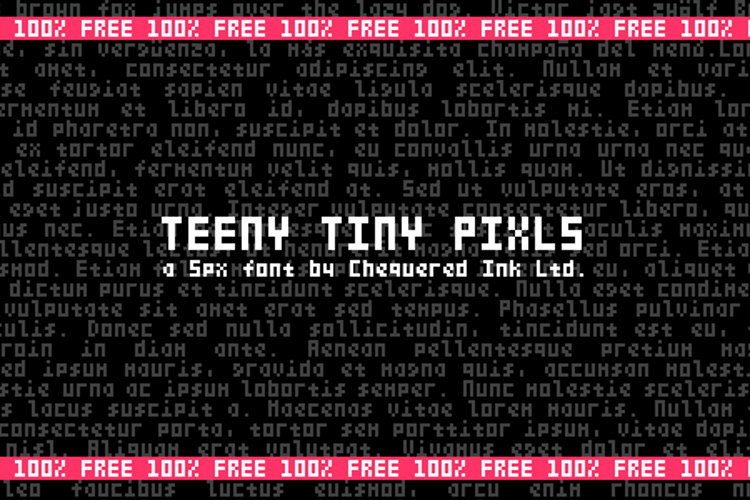 Teeny Tiny Pixls Font