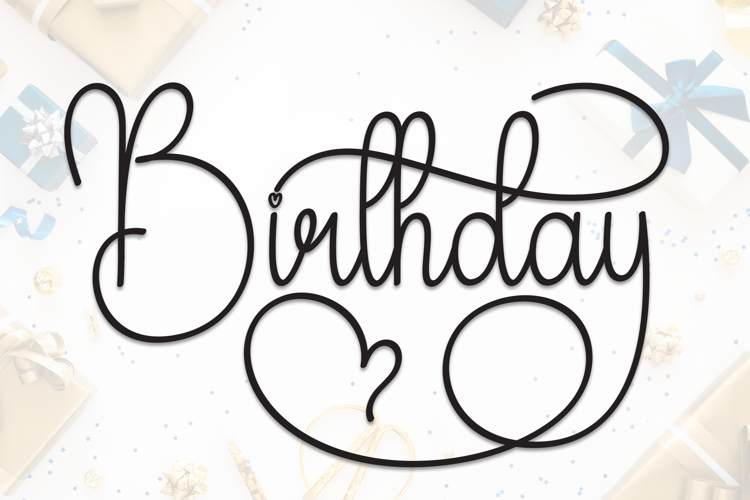 Preview of Birthday Font