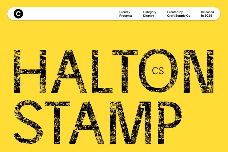 Preview of CS Halton Stamp Font