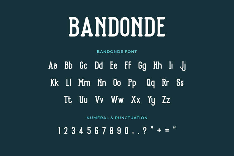 Preview of Bandonde Font