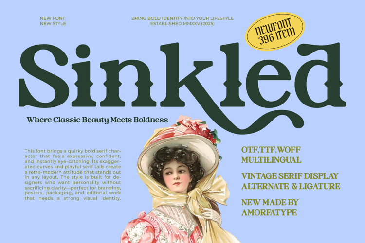 Preview of Sinkled Font