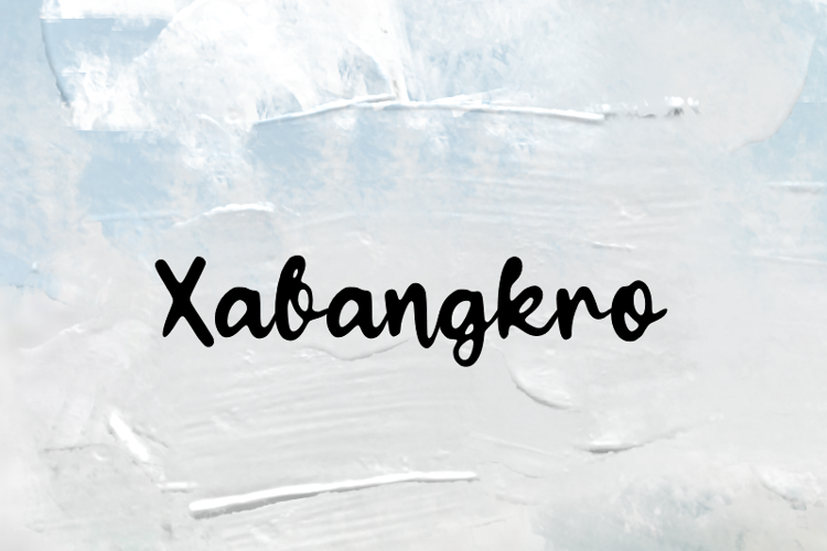 Preview of x  Xabangkro Font