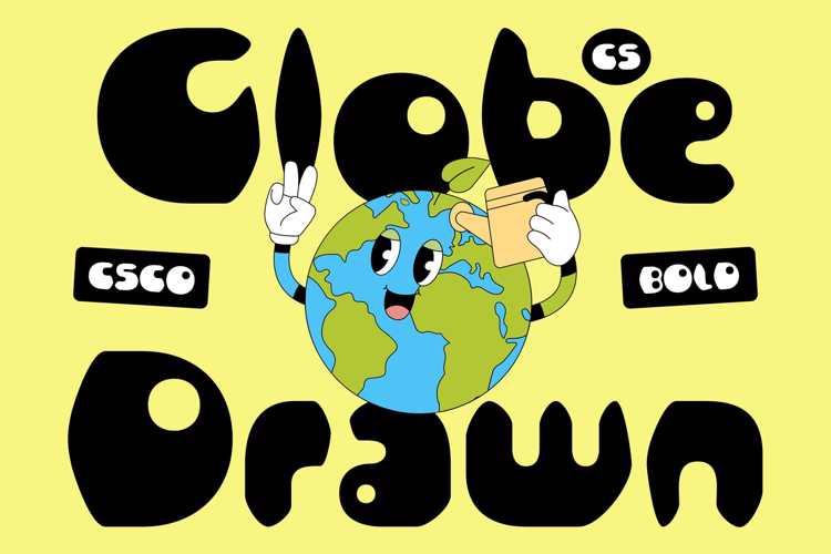 Preview of CS Globe Drawn Font