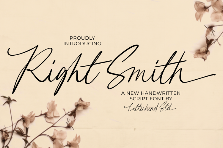 Preview of Right Smith Font