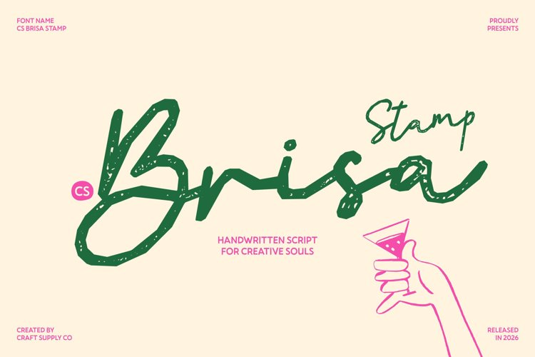 Preview of CS Brisa Stamp Font