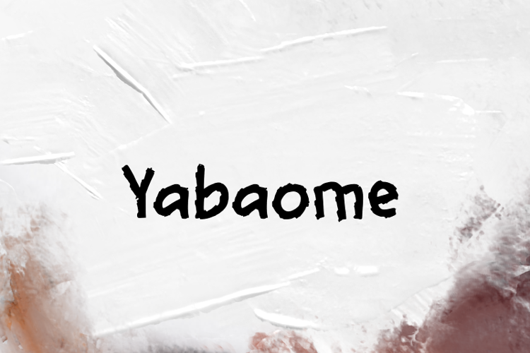 Preview of y  Yabaome Font