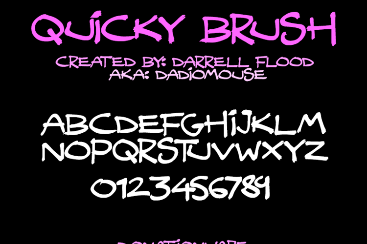 Quicky Brush Font