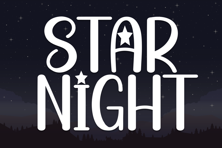 Preview of Star Night Font