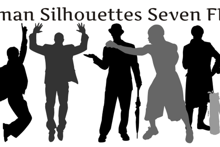 Human Silhouettes Free Seven Font