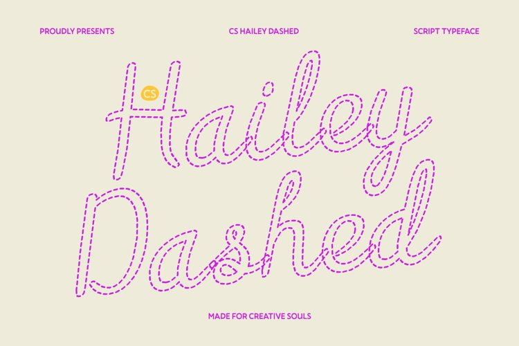 Preview of CS Hailey Dashed Font