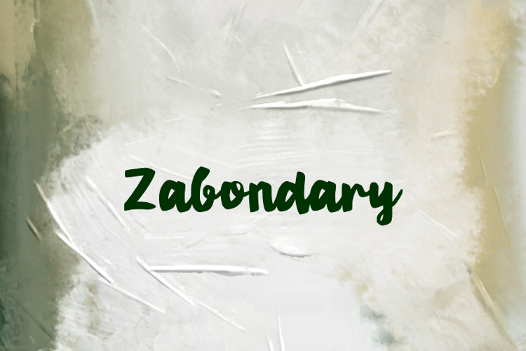 Preview of z Zabondary Font