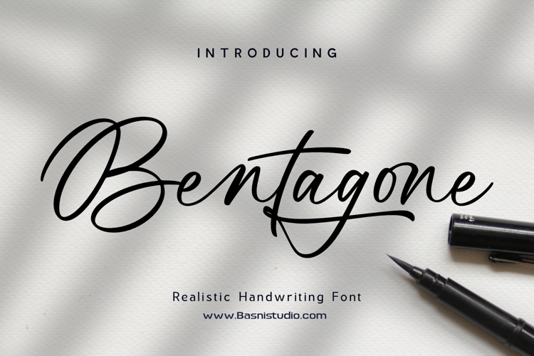 Preview of Bentagone Font