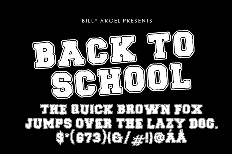 BACK TO SCHOOL Font