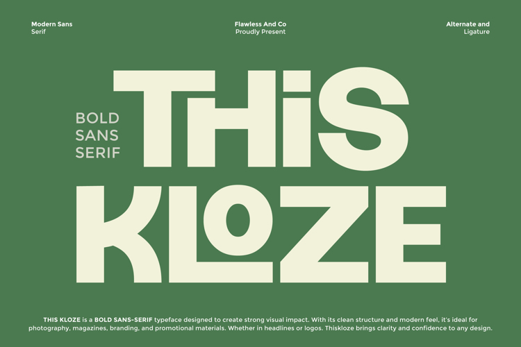 Preview of THISKLOZE Font