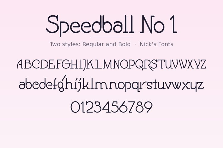 Preview of Speedball No 1 Font
