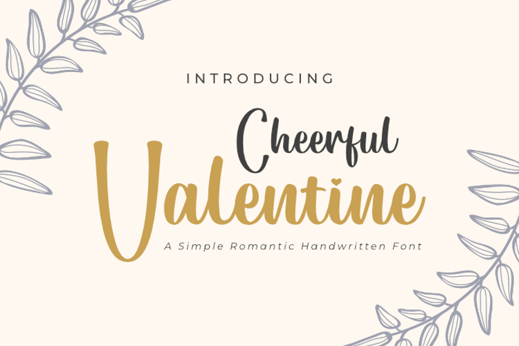 Preview of Cheerful Valentine Font