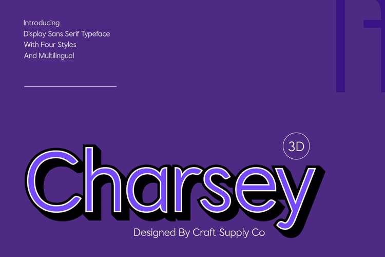 Charsey 3D Font