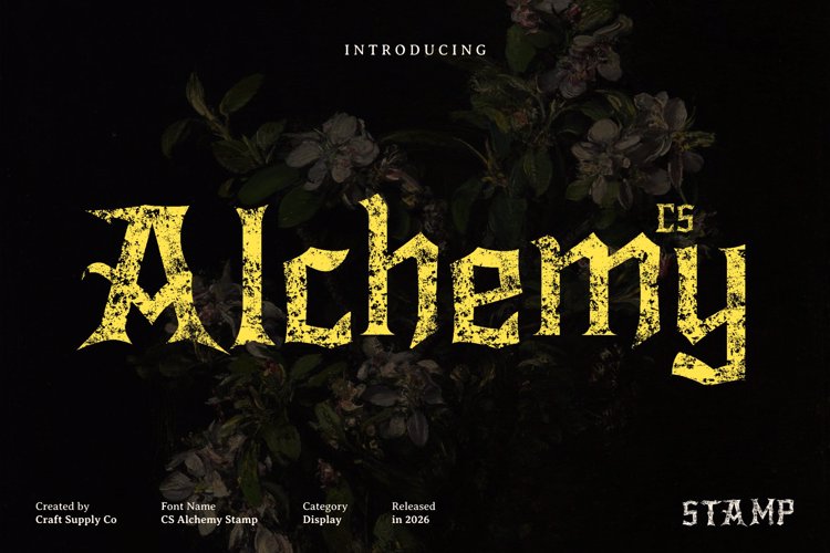 Preview of CS Alchemy Stamp Font