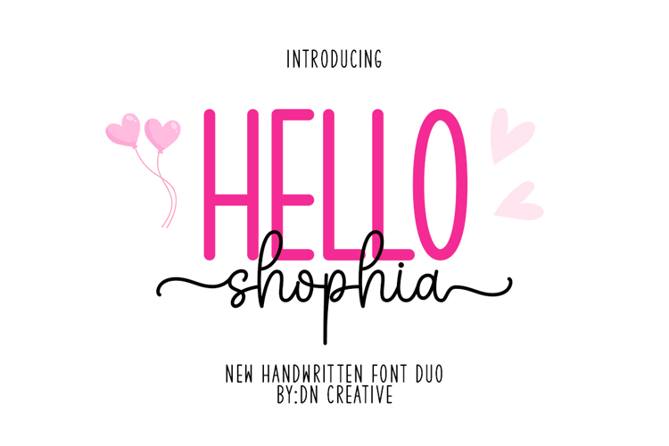 Hello Shophia Font