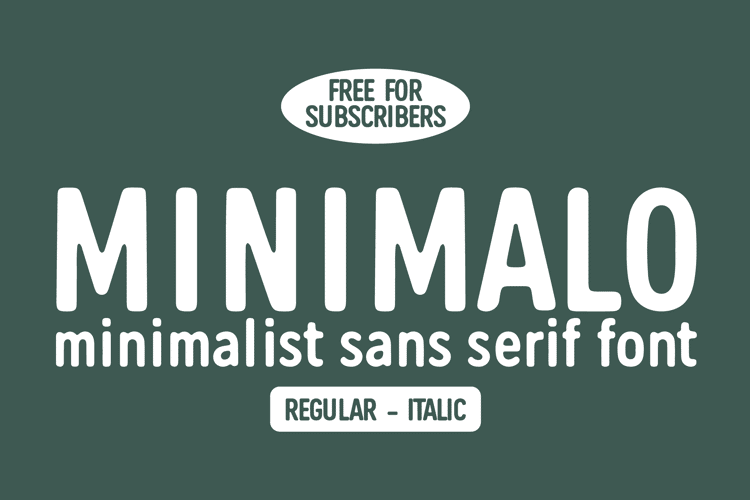Preview of minimalo Font