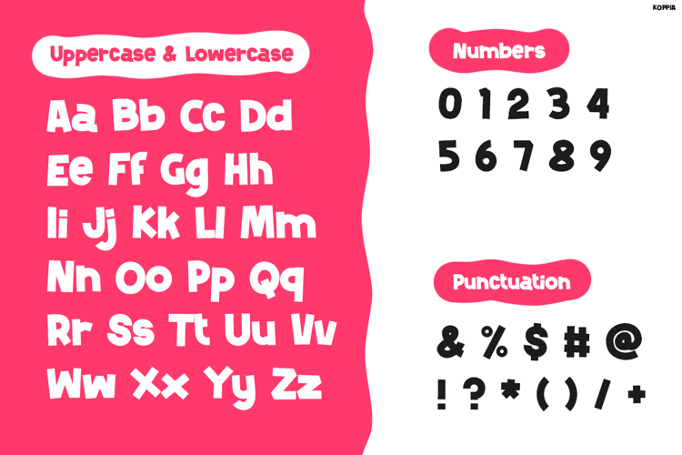 Preview of KOPPIA Font