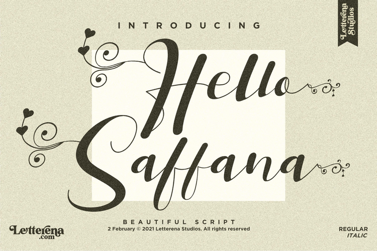 Hello Saffana Font