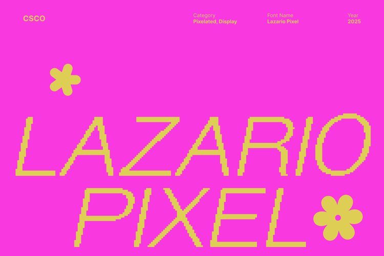 Preview of Lazario Pixel Font
