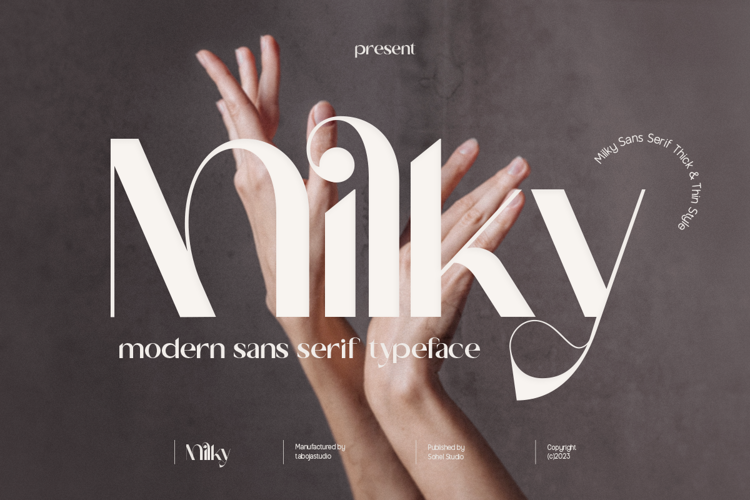 Preview of TBJ Milky Regular Font